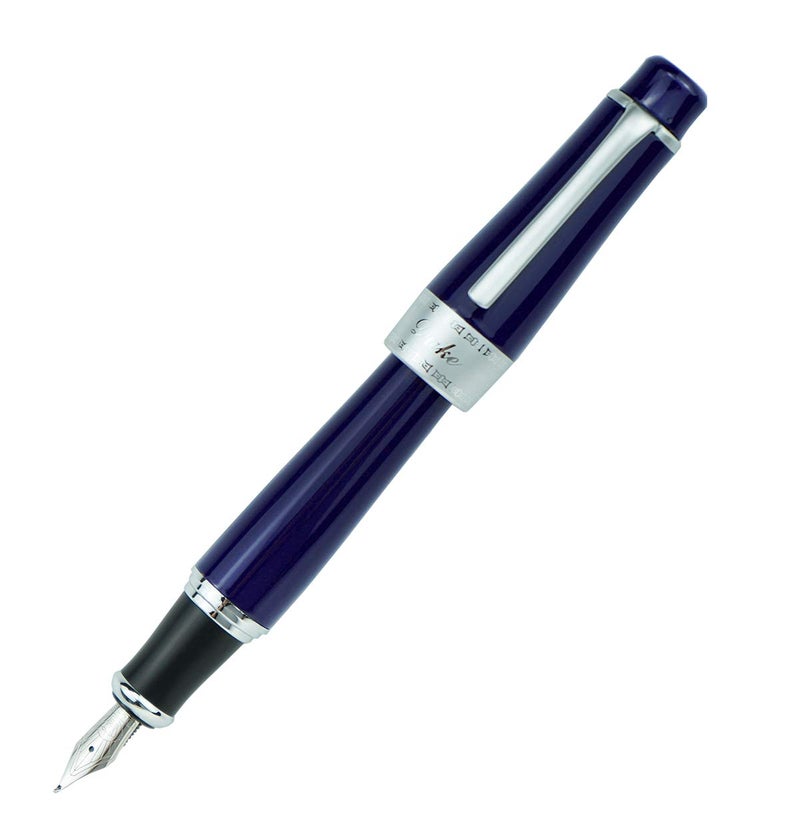 Asvine Duke Charlie Chaplin Commemoration Bent Nib Fountain Pen Dark Blue Color, Calligraphy Collection Fude Pen 0.5-1.2mm line - Image 1